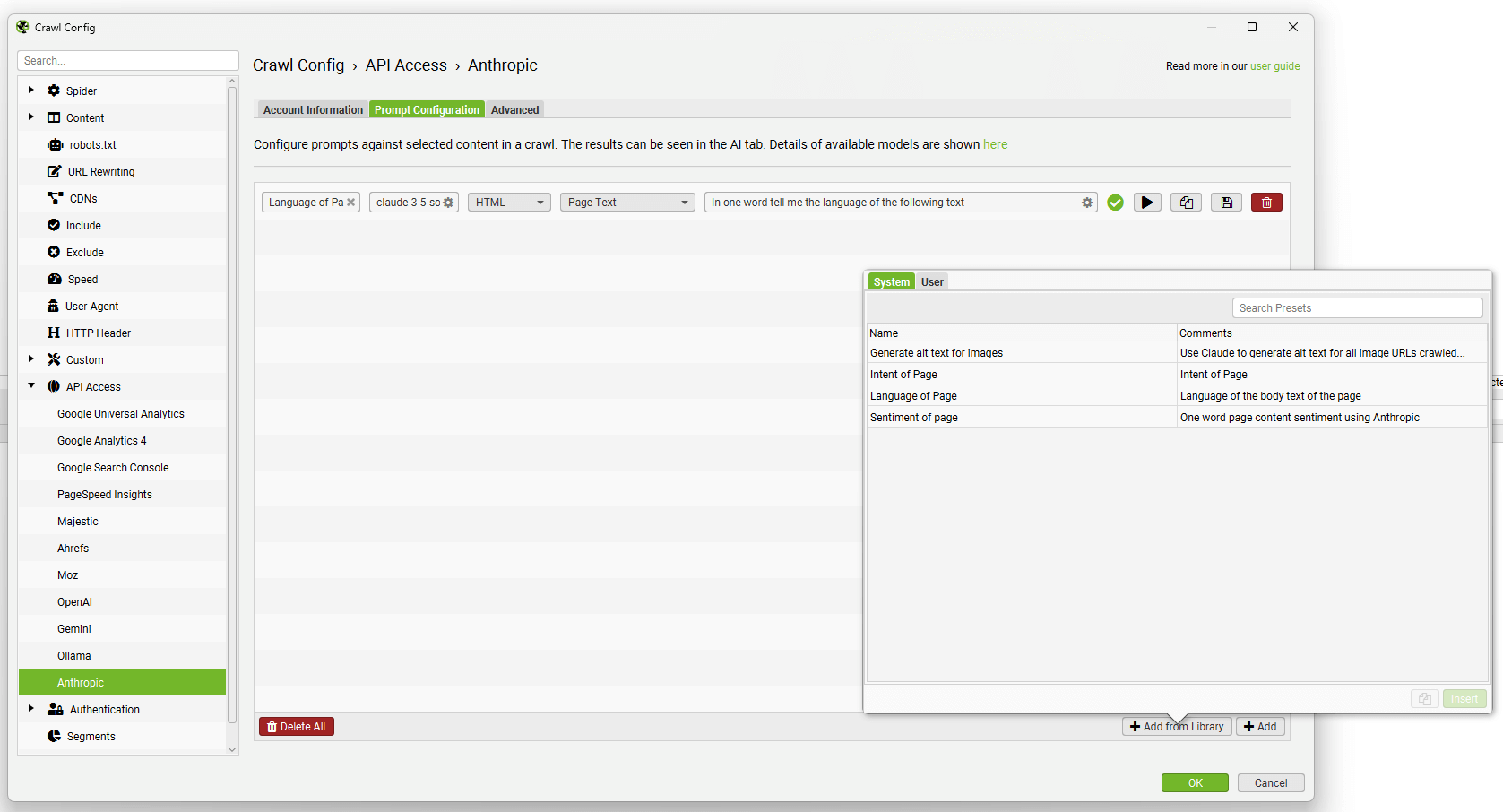 Anthropic Add from library